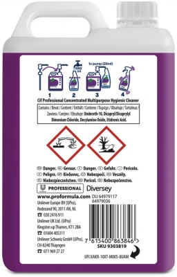 Detergent igienic Cif Profesional, multifunctional concentrate, 2L, Diversey